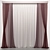 Ethereal Dusty Rose Curtains 3D model small image 1