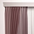 Ethereal Dusty Rose Curtains 3D model small image 3