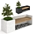 Urban Oasis Bench: Contemporary Furniture with Plant Accents 3D model small image 1