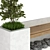 Urban Oasis Bench: Contemporary Furniture with Plant Accents 3D model small image 3