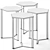 Modern Marelli Side Tables 3D model small image 2