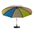 360º Swivel, Reclining Sun Umbrella 3D model small image 4