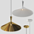 Vintage Brass Pendant Light 3D model small image 1