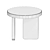 Travertine Round Coffee Table 3D model small image 2