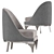 Luxurious DUKE Armchair: Elegant Design by CorteZari 3D model small image 4