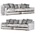 Contemporary HECTOR Sofa for Modern Living 3D model small image 5