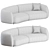  Modern Moroso Pacific Sofa: Stylish & Comfortable 3D model small image 3