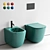 Cielo Era Ceramic WC & Bidet Set 3D model small image 1