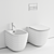 Cielo Era Ceramic WC & Bidet Set 3D model small image 5