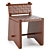 Rosewood Sella Little Chair 3D model small image 1