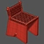 Rosewood Sella Little Chair 3D model small image 6