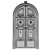  Classic 3D Max Door: 2100mm x 4455mm 3D model small image 7