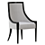 French Empire Fabric Armchair: Elegant and Luxurious 3D model small image 1