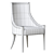 French Empire Fabric Armchair: Elegant and Luxurious 3D model small image 5