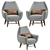 Elegant Cadeirao Armchair 3D model small image 3