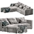 Elegant Realm Modular Sofa 3D model small image 1
