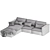 Elegant Realm Modular Sofa 3D model small image 8