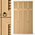 Modern Beige Wardrobe with Two Handle Options 3D model small image 1