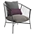 Contemporary Outdoor Armchair 3D model small image 1