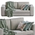 Elegant Alhambra Sofa with Stunning Dimensions 3D model small image 3