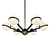 Elegant Bronze Chandelier 3D model small image 1