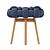 Banco Trama Inspired Wicker Stool 3D model small image 4