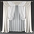 Modern Geometric Print Curtains 3D model small image 1