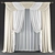 Modern Geometric Print Curtains 3D model small image 3