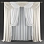 Modern Geometric Print Curtains 3D model small image 4