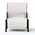 Elegant Upholstered Armchair 3D model small image 2