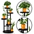 Indoor Plant Stand: Decorative Exotic Pothos & Sansevieria 3D model small image 1