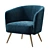 Berkeley Armchair 2: Contemporary Comfort at its Best 3D model small image 1