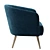 Berkeley Armchair 2: Contemporary Comfort at its Best 3D model small image 4