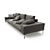 Luxurious Flexform Lifesteel Sofa 3D model small image 3