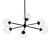 Sleek Staggered Glass Chandelier 3D model small image 1