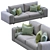 Arflex Low Land Sofa: Sleek and Modern 3D model small image 3