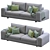 Arflex Low Land Sofa: Sleek and Modern 3D model small image 6