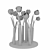 Elegant Tulip Vase - Philippi 3D model small image 3