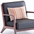 Elegant Leather Ronaldo Armchair 3D model small image 4