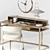 Elegant Highland Desk & Dexter Dining Chair 3D model small image 3