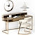Elegant Highland Desk & Dexter Dining Chair 3D model small image 4