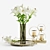 Elegant Lily White Decor Set 3D model small image 8