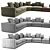 Contemporary Lapo Modular Sofa 3D model small image 4