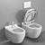 Title: Duravit Starck 3 Wall-Hung Toilet & Bidet Set 3D model small image 7