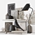 Modern Decor Set: Eames Bird, Ceramic Vase, Eucalyptus 3D model small image 2