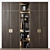 Contemporary Brass Accented Wardrobe 3D model small image 1