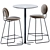 Sleek Antibes High Table & Gemma Bar Chair 3D model small image 1