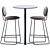 Sleek Antibes High Table & Gemma Bar Chair 3D model small image 2