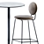 Sleek Antibes High Table & Gemma Bar Chair 3D model small image 3