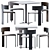 Elegant Antibes iSi Table & Stylish Zefir Chair 3D model small image 1